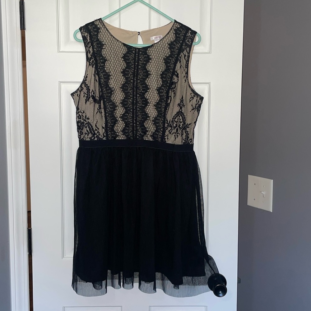 Xhilaration Black and Nude lace Dress